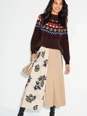 Weekend Max Mara Etra Pleated Midi Skirt Size 4 MSRP $675